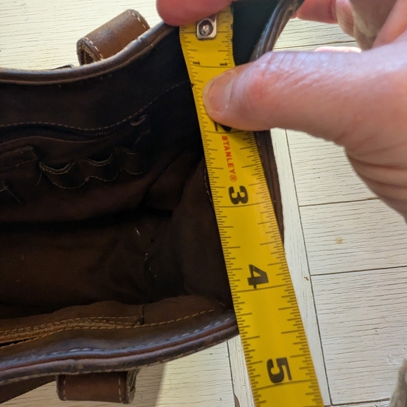 Vintage G.H. Bass & Co. Genuine Leather Tote Shoulder Bag Brown  Snap Closure - Picture 11 of 11